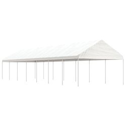 vidaXL Paviljons ar jumtu Balts 15,61 x 4,08 x 3,22 m Polietilēns (3155515) vidaXL Paviljons ar jumtu Balts 15,61 x 4,08 x 3,22 m Polietilēns (3155515)