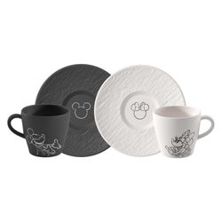 Villeroy & Boch Manufacture Mickey Mouse kafijas tase ar apakštasi 4-daļīgs (1047198519) Villeroy & Boch Manufacture Mickey Mouse kafijas tase ar apakštasi 4-daļīgs (1047198519)