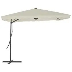 vidaXL Saulessargs ar tērauda mastu 250 x 250 cm vidaXL Saulessargs ar tērauda mastu 250 x 250 cm