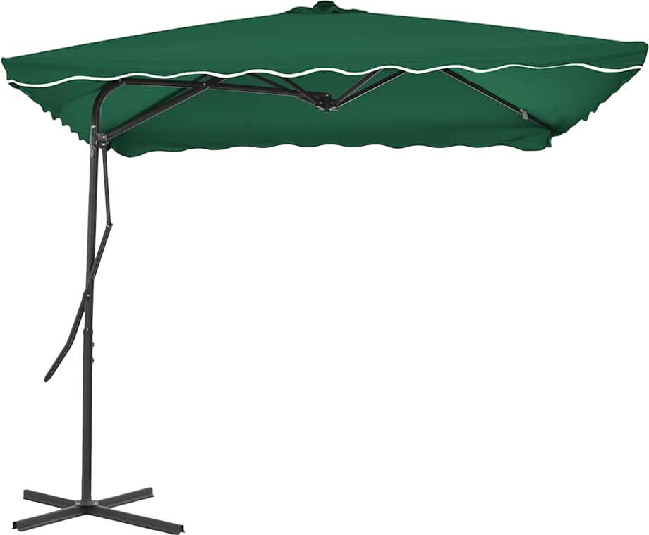 vidaXL Saulessargs ar tērauda mastu 250x250 cm (44881) vidaXL Saulessargs ar tērauda mastu 250x250 cm (44881)