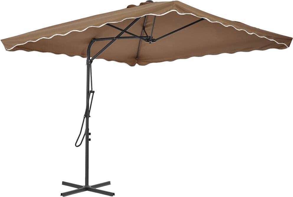 vidaXL Saulessargs ar tērauda mastu 250x250 cm (44884) vidaXL Saulessargs ar tērauda mastu 250x250 cm (44884)