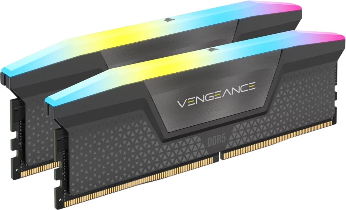 Corsair Vengeance RGB DDR5-6000 16GB komplekts (CMH32GX5M2D6000Z38) Corsair Vengeance RGB DDR5-6000 16GB komplekts (CMH32GX5M2D6000Z38)