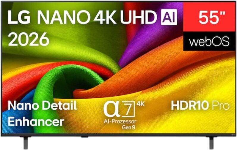 LG 55\" Nano 4K UHD AI NU80 Smart TV 2026 55NU800B6LA LG 55\" Nano 4K UHD AI NU80 Smart TV 2026 55NU800B6LA