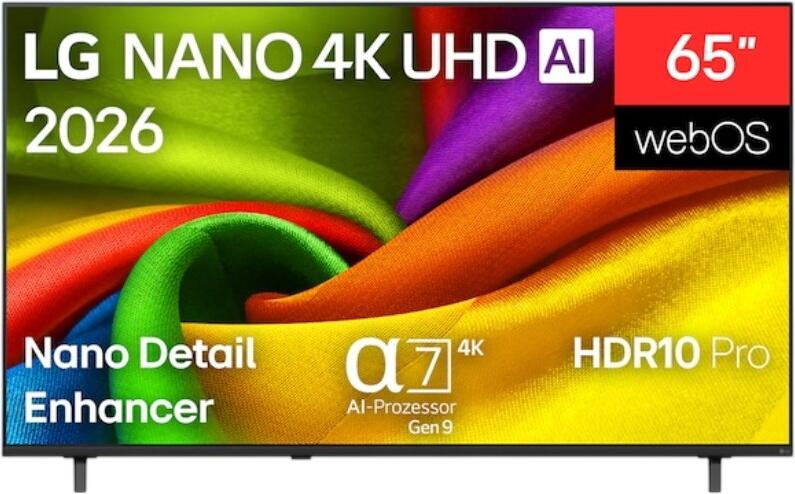 LG 65\" Nano 4K UHD AI NU80 Smart TV 2026 65NU800B6LA LG 65\" Nano 4K UHD AI NU80 Smart TV 2026 65NU800B6LA