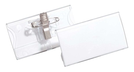 Durable Namensschild mit Kombiklemme 40 x 75 mm (8121) Durable Namensschild mit Kombiklemme 40 x 75 mm (8121)