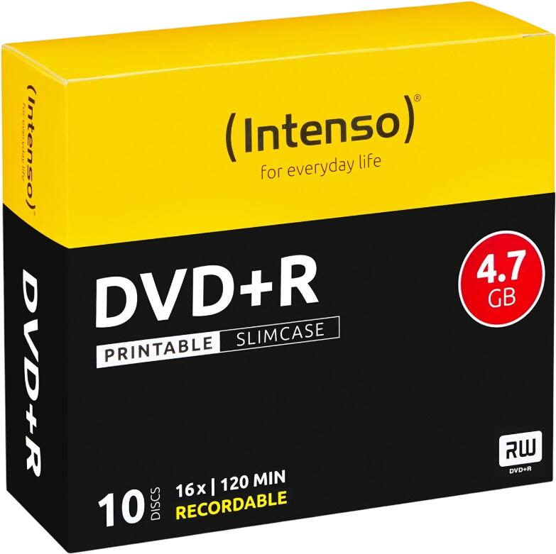 Intenso DVD+R plāns futrālis 10 diski (4211632) Intenso DVD+R plāns futrālis 10 diski (4211632)