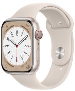 Apple Watch Series 8 GPS + Cellular 45 mm alumīnijs ar sporta aproci (MNK73FD/A)