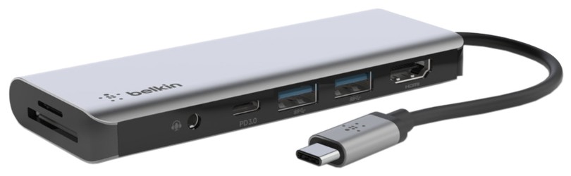 Belkin Connect USB-C 7-in-1 Multiport Adapter (AVC009btSGY)
