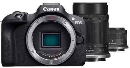 Canon EOS R100 + RF-S 18-45 mm + RF-S 55-210 mm