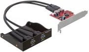 Delock USB 3.0 priekšējais panelis 2-portu + PCI Express karte