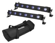 Eurolite Set 2x LED BAR-6 QCL RGB+UV Sliede + Soft-Bag Eurolite Set 2x LED BAR-6 QCL RGB+UV Sliede + Soft-Bag