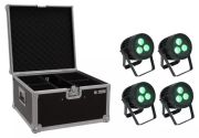 Eurolite Set 4x LED IP PAR 3x8W QCL Spot + Case Eurolite Set 4x LED IP PAR 3x8W QCL Spot + Case