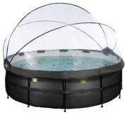 Exit Black Leather Pool mit Sandfilterpumpe, Abdeckung, Wärmepumpe ø427 x 122 cm (30.67.14.20) Exit Black Leather Pool mit Sandfilterpumpe, Abdeckung, Wärmepumpe ø427 x 122 cm (30.67.14.20)