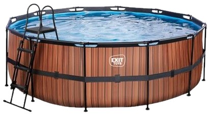 Exit Wood Pool ar smilšu filtra sūkni ø427 x 122 cm Exit Wood Pool ar smilšu filtra sūkni ø427 x 122 cm