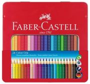 Faber-Castell Colour Grip krāsainie zīmuļi 24 gab metāla futrālī (112423)