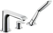 Hansgrohe Metris 3-caurumu vannas malas vienas sviras maisītājs (31190000)