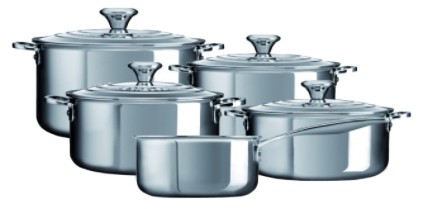 Le Creuset 3-ply Plus katlu komplekts 5 gab.