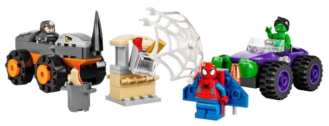 LEGO Marvel Spidey un viņa superdraugi: Hulka un Rino monstru kravas automašīnu duelis (10782)