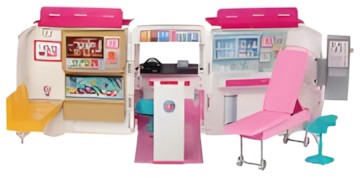 Mattel Barbie 2-in-1 ātrās palīdzības automašīnas spēļu komplekts (FRM19) Mattel Barbie 2-in-1 ātrās palīdzības automašīnas spēļu komplekts (FRM19)