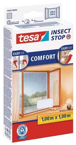 Tesa Insect Stop insektu tīkls COMFORT logiem 1,00 x 1,00 m Tesa Insect Stop insektu tīkls COMFORT logiem 1,00 x 1,00 m
