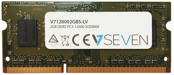 V7 DDR3-1600 2GB SO-DIMM klēpjdatora atmiņa (V7128002GBS-LV)