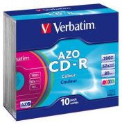 Verbatim CD-R AZO Colours 10 gab. 43308 Verbatim CD-R AZO Colours 10 gab. 43308