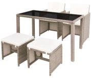 vidaXL Dārza ēdamistabas komplekts ar spilveniem 13 daļas (42558) vidaXL Dārza ēdamistabas komplekts ar spilveniem 13 daļas (42558)