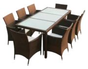 vidaXL Garten-Essgruppe mit Auflagen 9-tlg. (43117) vidaXL Garten-Essgruppe mit Auflagen 9-tlg. (43117)