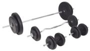 vidaXL Stienis un hanteles komplekts 90 kg (91404) vidaXL Stienis un hanteles komplekts 90 kg (91404)