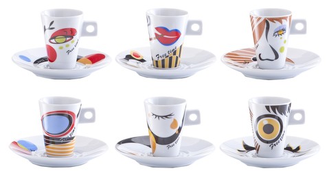 Zeller Espressotases komplekts Faces 12 gab. (26505)